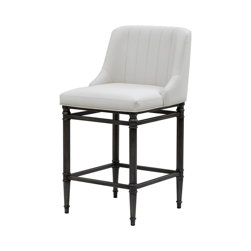 Tabouret de bar Cookson, Tabouret de comptoir (siège d'une hauteur de 26 p, Bleu
