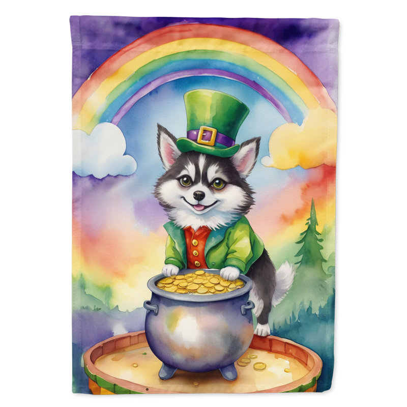 Double Sided 40'' H x 28'' W Polyester St Patrick's Day House Flag