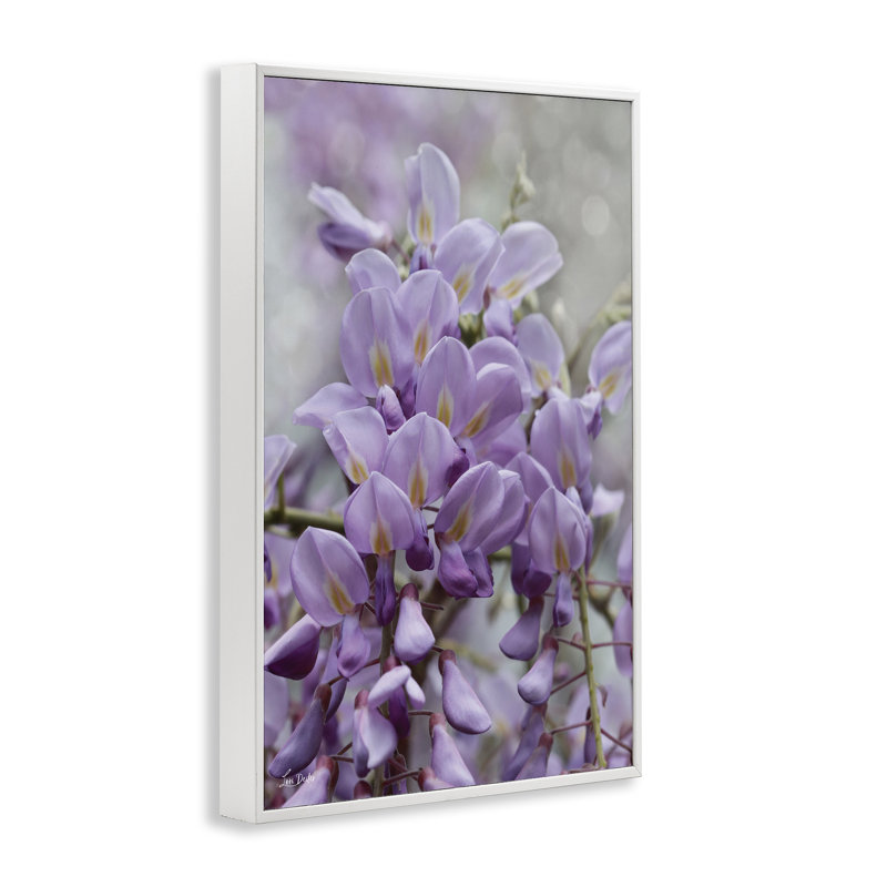 Art de giclée de pétales d'orchidée mauve par Lori Deiter, Estampe numérique encadrée blanc bord de mer, H 30 po x l 20 po