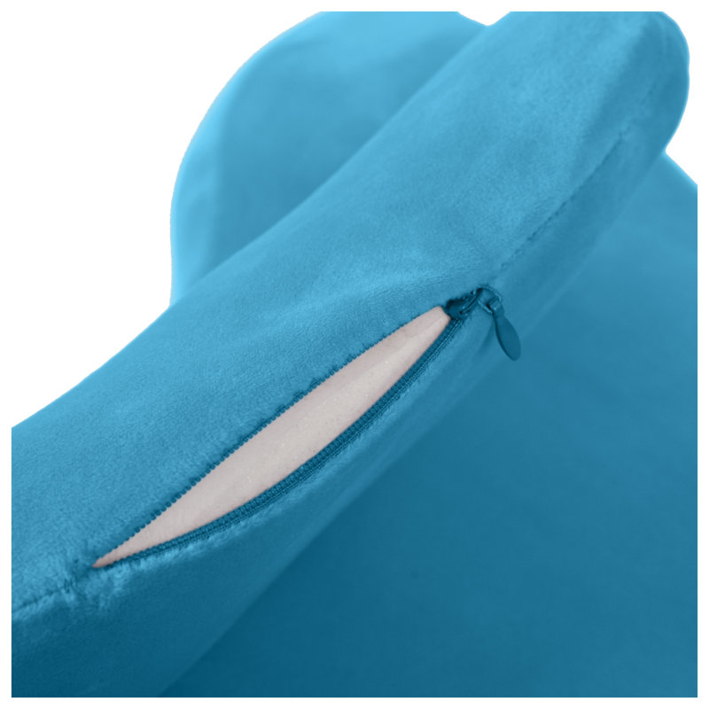 Oreiller ergonomique en mousse à mémoire de forme avec housse en velours amovible - Support multifonctionnel pour les jambes et le dos du lit