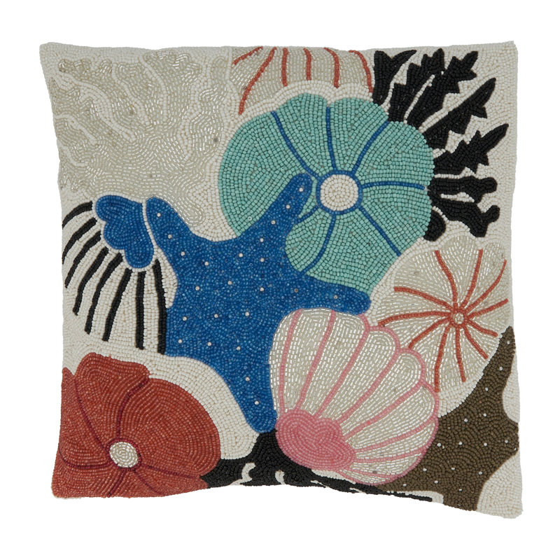 Rosamund Collection Cotton Throw Pillow, Polyester/Polyfill
