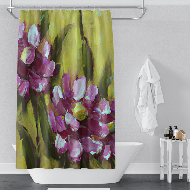 Jorie Floral Shower Curtain, 72" H x 70" W