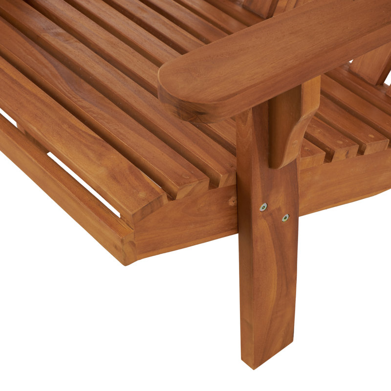 Chaise Adirondack d'intérieur en bois de teck Cole and Grey, Brun