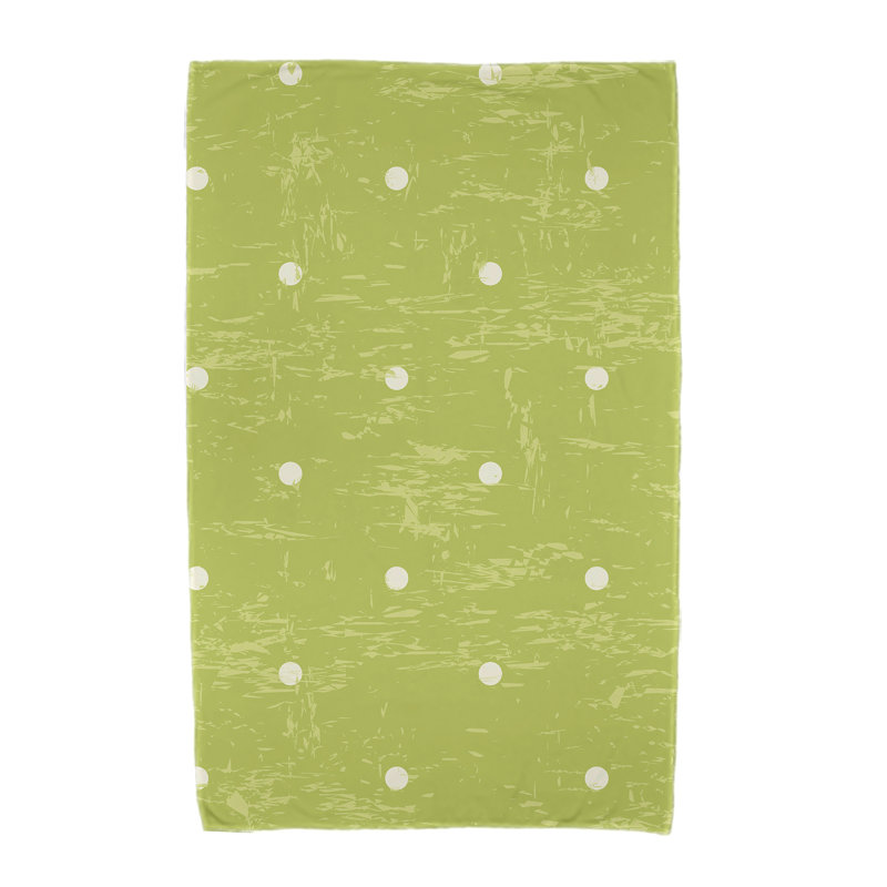 Serviette de plage pois dot en microfibre, Vert