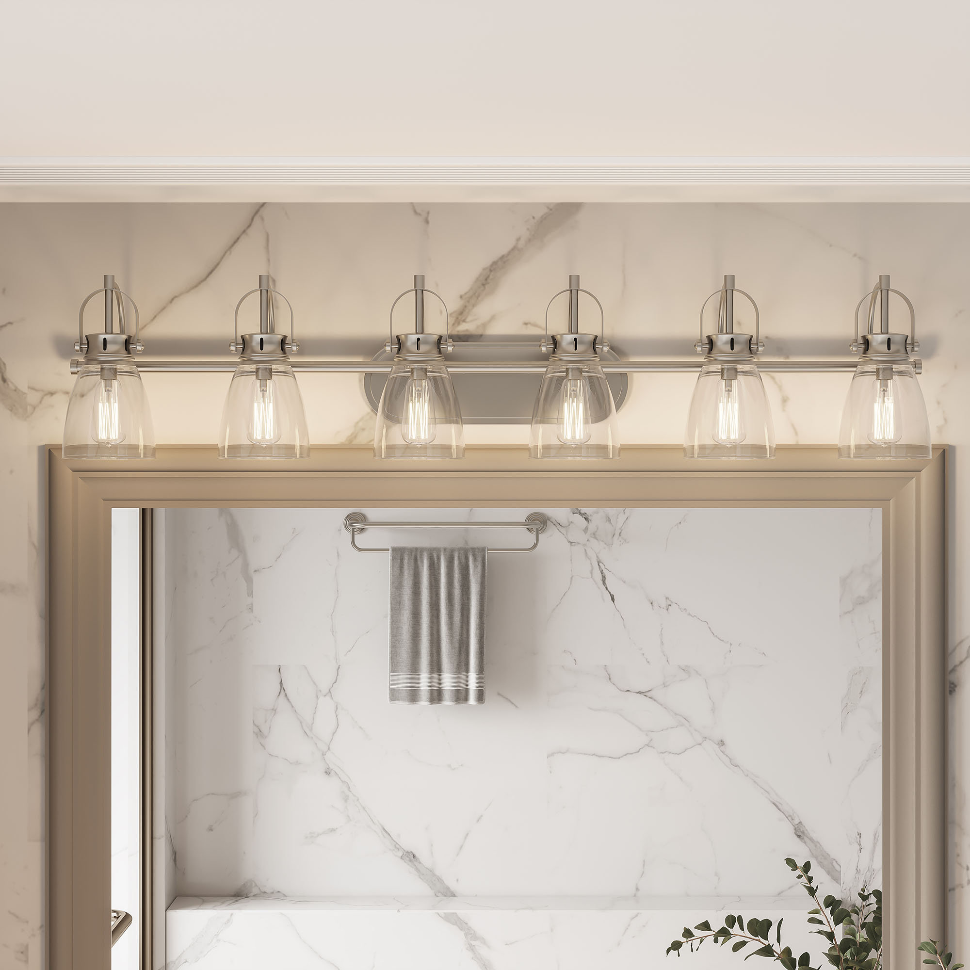 Beachcrest Home™ Krall 6 - Light Bathroom Steel Dimmable Vanity Light ...