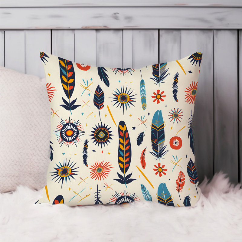 Boho Feather Dreams VI Pillow Cover