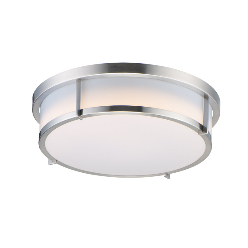 Aura LED Flush Mount, Satin Nickel
