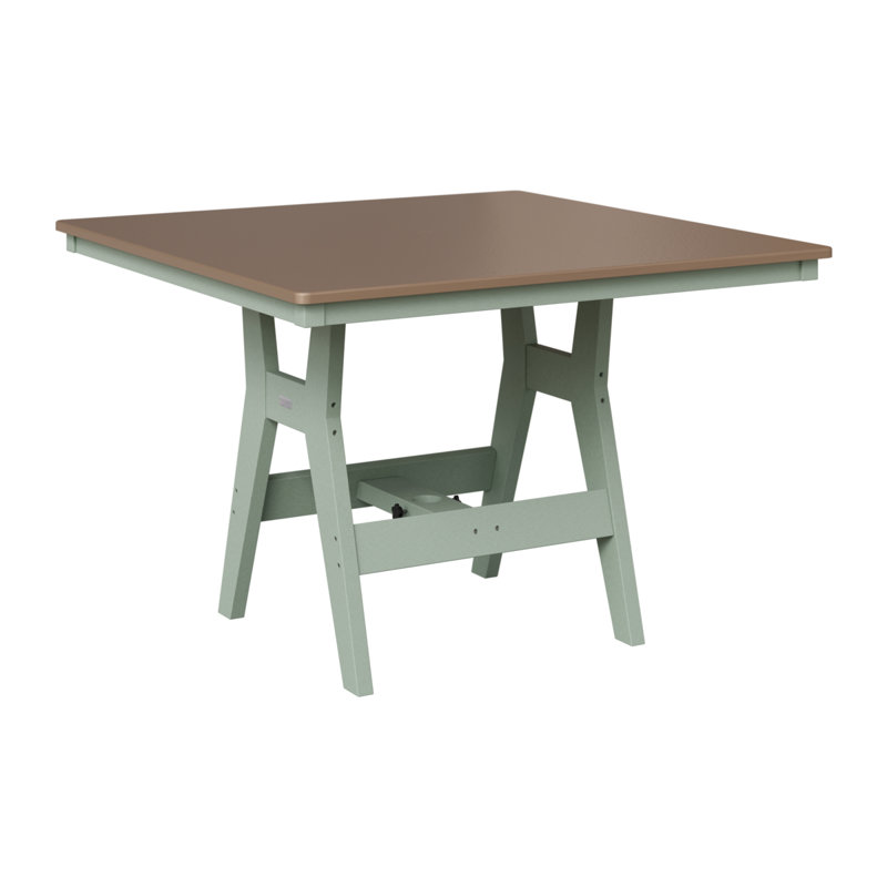 Table de bar berlinoise Berlin Harbor, Bronze martelé, H 38,87 po x l 44 po x P 44 po, Écume de mer, écume de mer