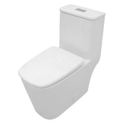 Toilette monobloc à fixation au sol allongée 1,6 GPF Sarlai (siège inclus)