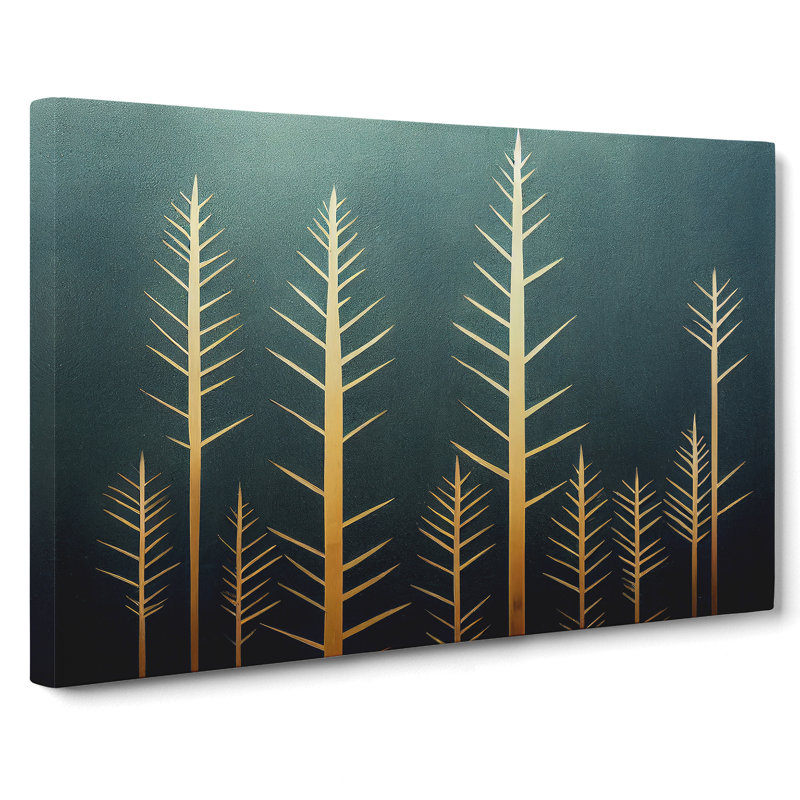 Refined Abstract Pine Trees - Wrapped Canvas