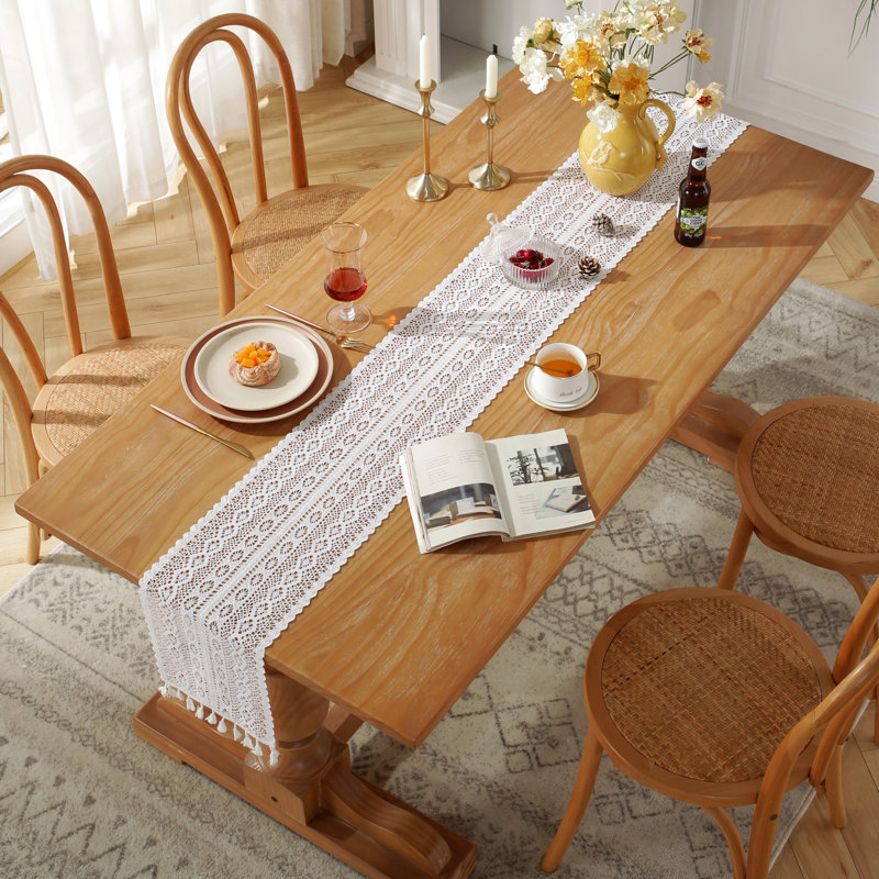 Chemin de table Fashion, Blanc / Blanc, L 78 po x P 9,5 po