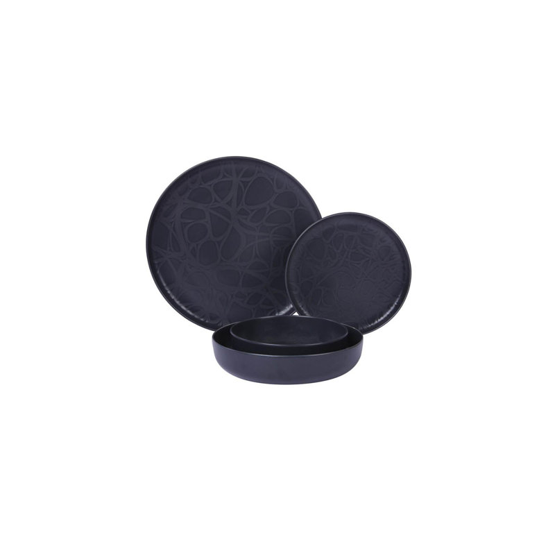 Ashwaq Piece Porcelain Dinnerware Set - Service for 6