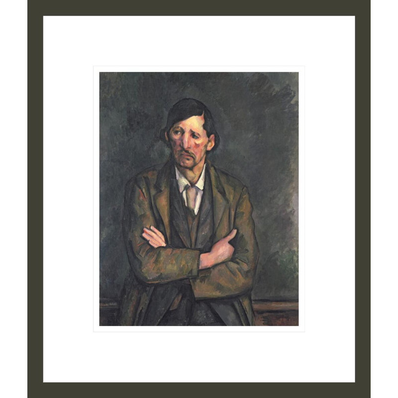 «Man with Crossed Arms» par Paul Cézanne - Impression Giclée encadrée, H 15,94 po x l 13,75 po