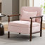 Fauteuil d'appoint rembourré en velours côtelé de 26,6 po de largeur avec coussin supplémentaire-1304302528