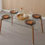 Table de salle à manger moderne 51 "en verre avec pieds en bois-90903882