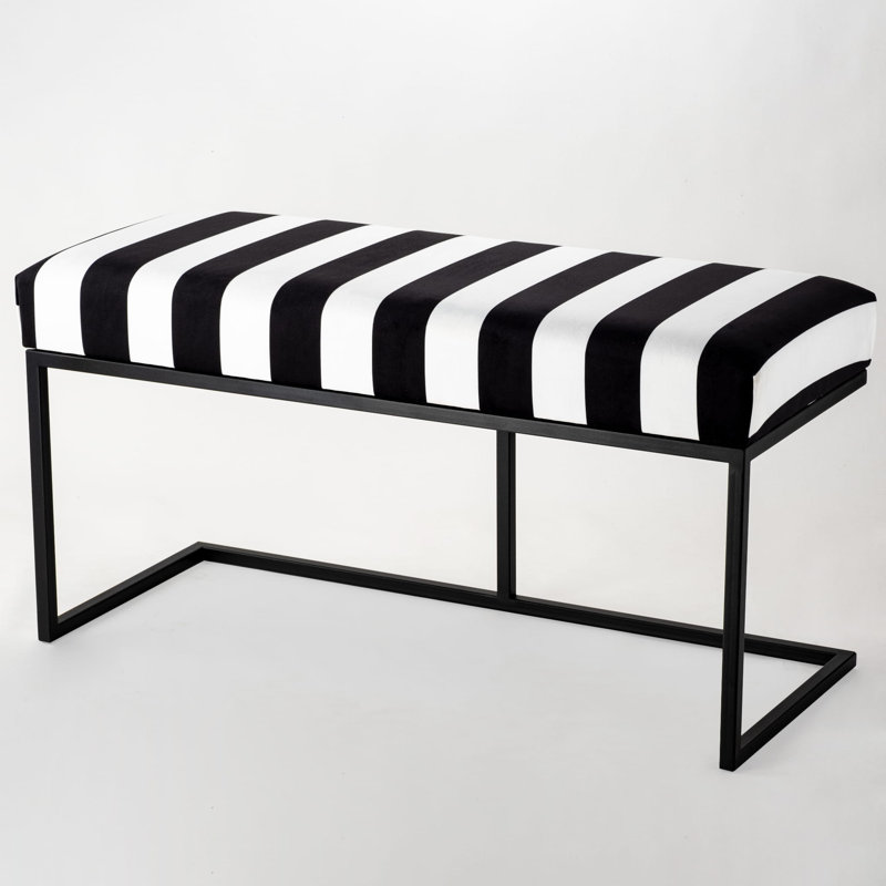 Fareen Velvet Upholstered Bench, 45 x 90 x 30cm