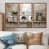 Toile avec cadre flottant brun