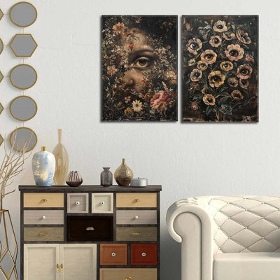 2 Piece Wrapped Canvas Wall Art