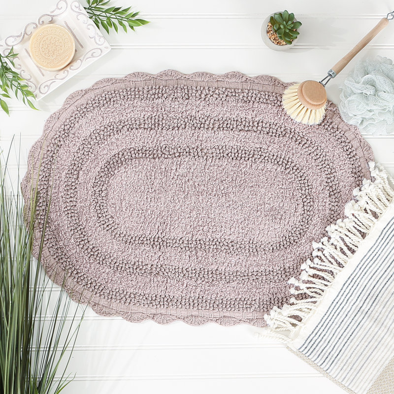 Hively Cotton Bath Mat, Small, Dusty Lilac