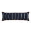 Housse de coussin lombaire à rayures en jute bleu marine / blanc-2000218674