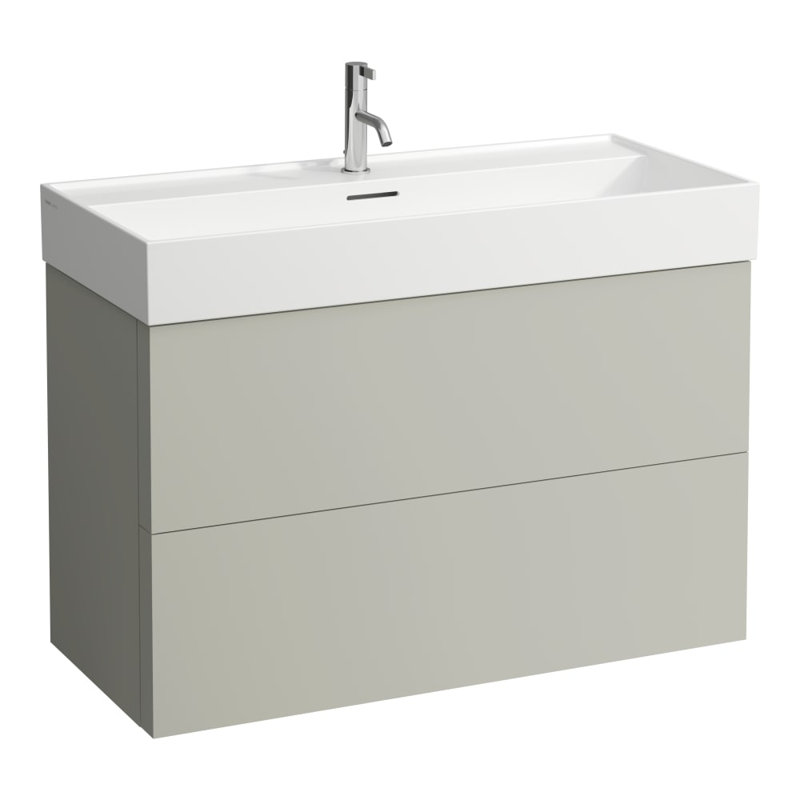 Kartell Laufen 51.6'' L Bathroom Sink, White, Single Hole Faucet