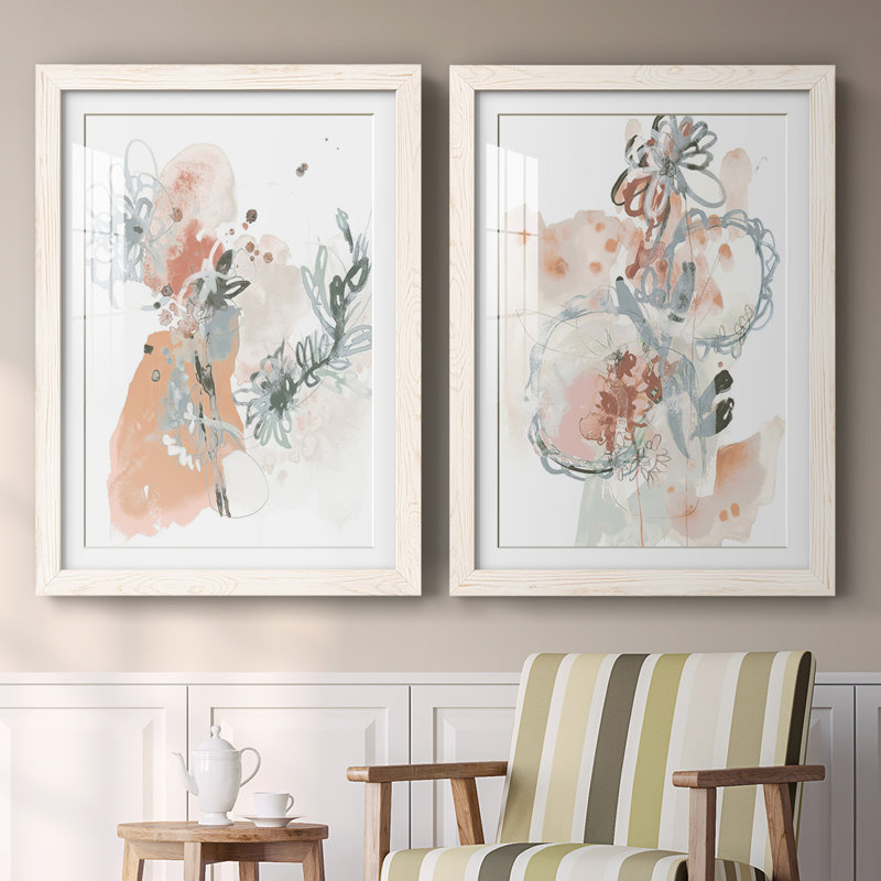 «Petal Drift I-Premium», reproduction encadrée prête à être accrochée, Blanc, H 27,5 po x l 75 po x P 1,5 po
