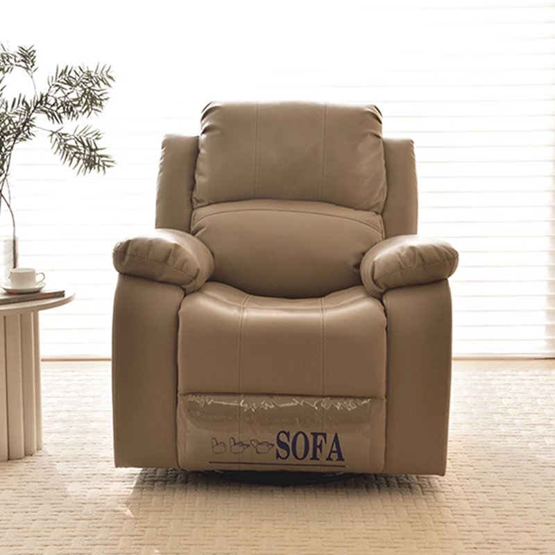 Fauteuil inclinable simple en similicuir, Gris