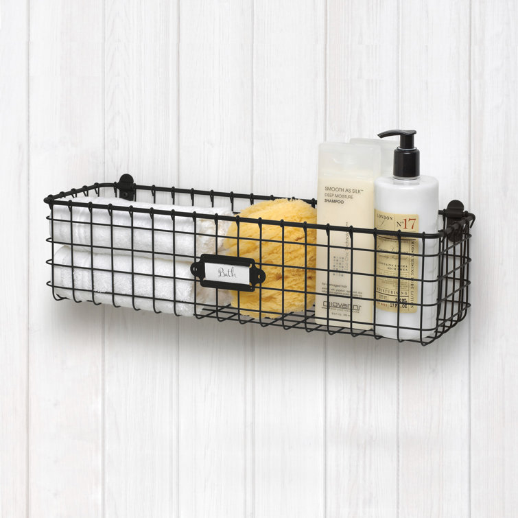 Eleuterio Metal Wall Organizer with Wall Baskets