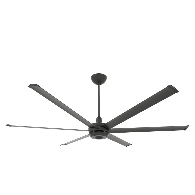 Es6 Smart Downrod Ceiling Fan, Black
