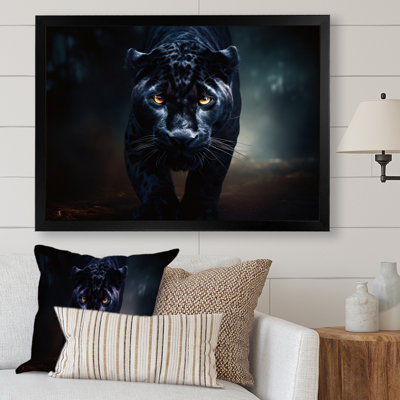 " Black Majestic Panther Hunting Wildlife "