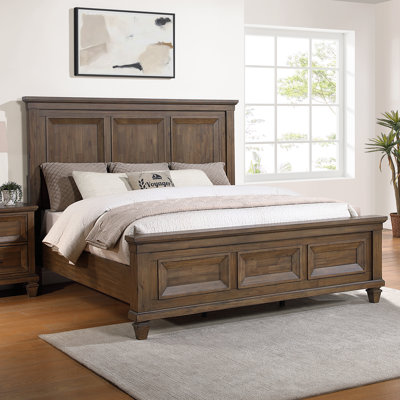 Gurkamal Wood Queen Size Bed, Mocha Brown