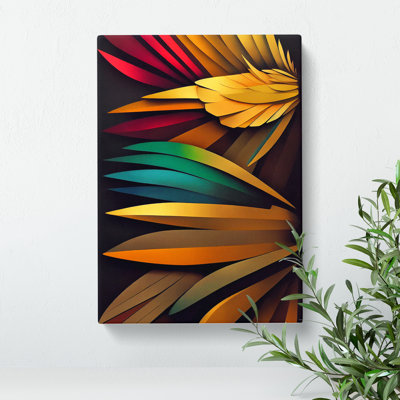 Otherworldly Feathers Abstract - Wrapped Canvas