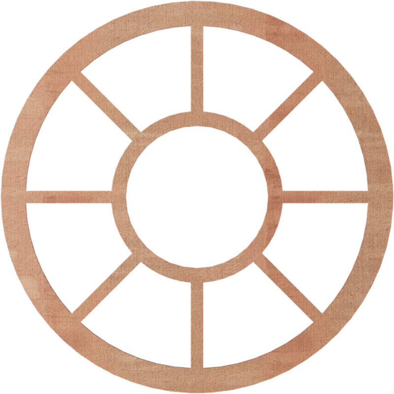 Médaillon de plafond Grace, Cerisier, H 38 po x l 38 po x P 0,38 po
