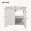 Organisateur de meuble-lavabo blanc antique 36 po avec lavabo en céramique et armoire de rangement
