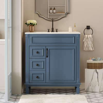 Meuble-lavabo 30 po avec lavabo en céramique