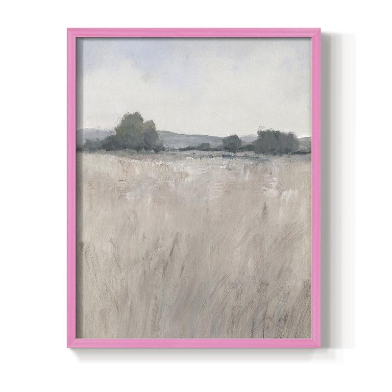 Place & Time II Framed Print - Solid Wood, Pink, 10" H x 8" W