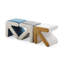 Repose-pieds en velours beige, banc de chambre - Table basse design, tabouret fait main pour salon, repose-pieds