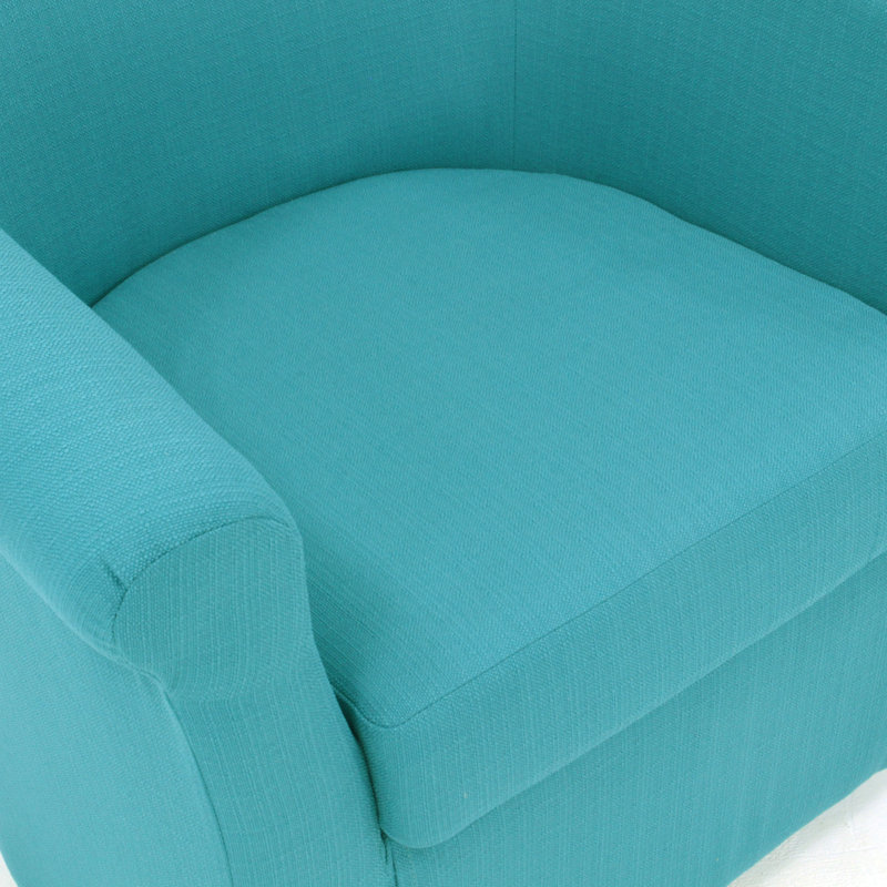 Fauteuil demi-tonneau pivotant en polyester 30,5 po Anstett, Tissage Klein Peacock