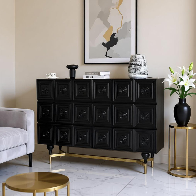 Buffet vintage français, Noir