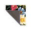 Tapis décoratif noir moderne à motif de fleurs mélangées à thème noir-517109954