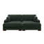 Grand méridienne, velours côtelé foncé, 2 places, deux coussins décoratifs, largeur 114 cm, poids 82 kg, montage facile - assise en velours côtelé avec espace, installation simple