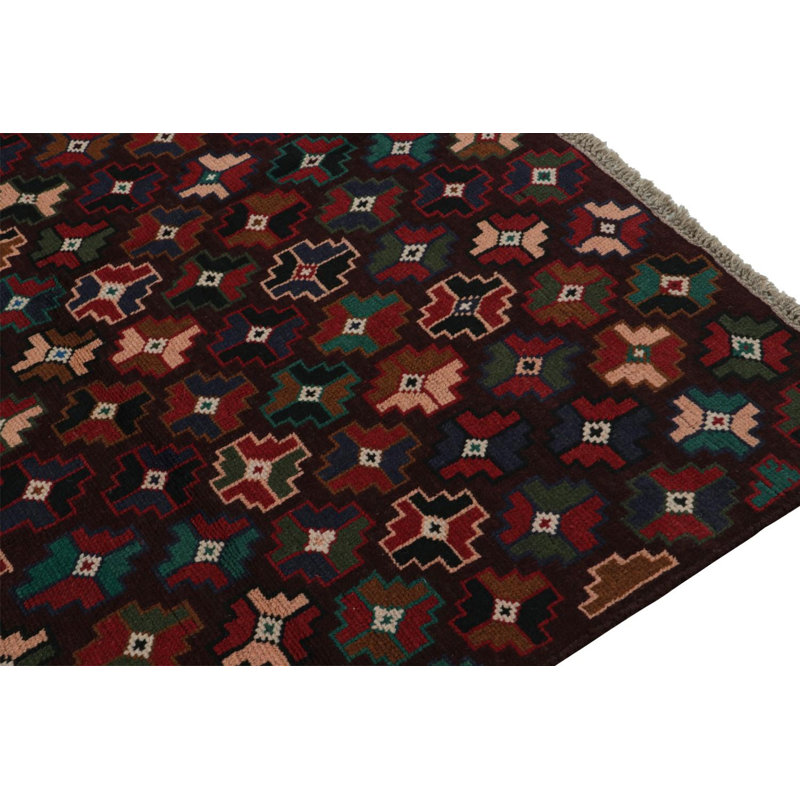 Hand Knotted Wool Area Rug in Brown