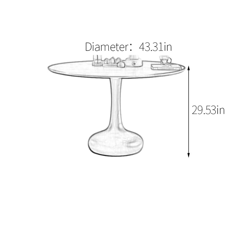 Garlic-shaped leg dining table