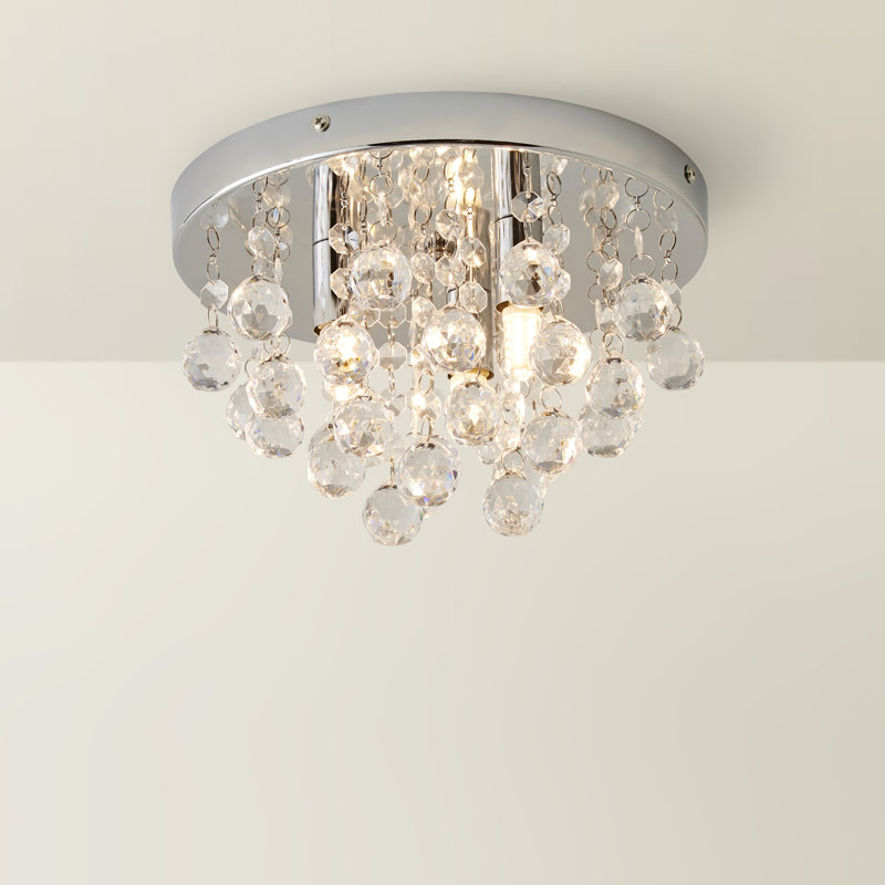 Taryn Acrylic Flush Mount, No Bulb