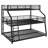 Triple Bunk Bed With Long And Short Ladder And Full-Length Guardrails