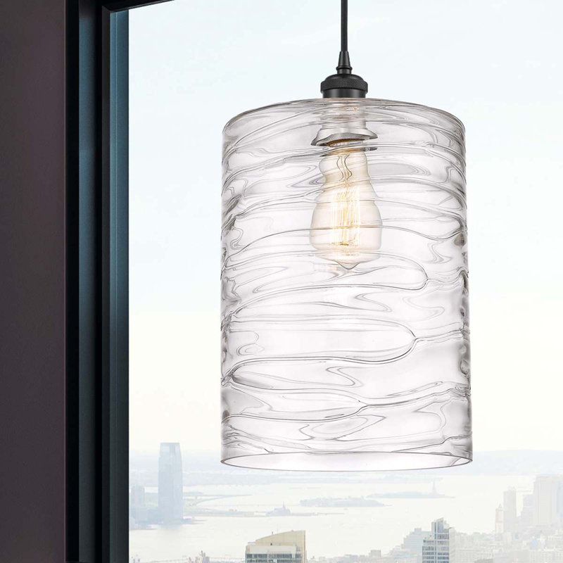 Malcolm 1 - Light Single Drop Pendant Pendant, 14" H x 9" W x 9" D, Matte Black