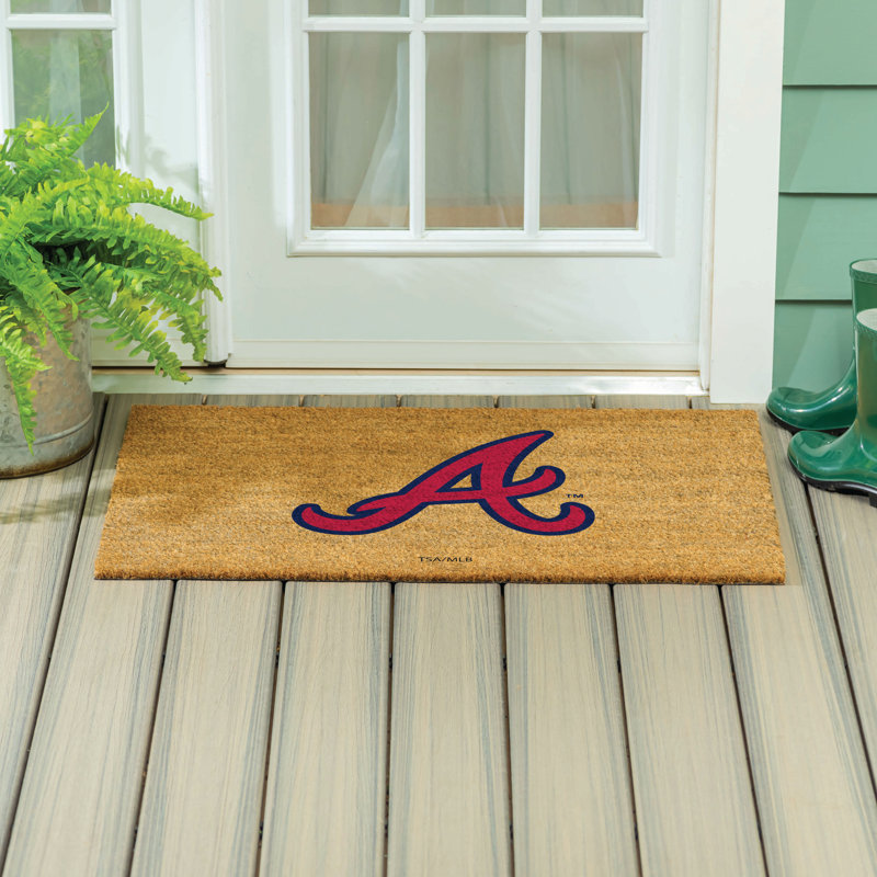 Grand tapis en fibre de coco Atlanta Braves, 36 po x 24 po