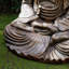 Statue de Bouddha méditant surdimensionné H 29,5 po bronze-1553697124