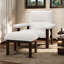 Chaise d'appoint Mid-Century avec repose-pieds et structure en bois