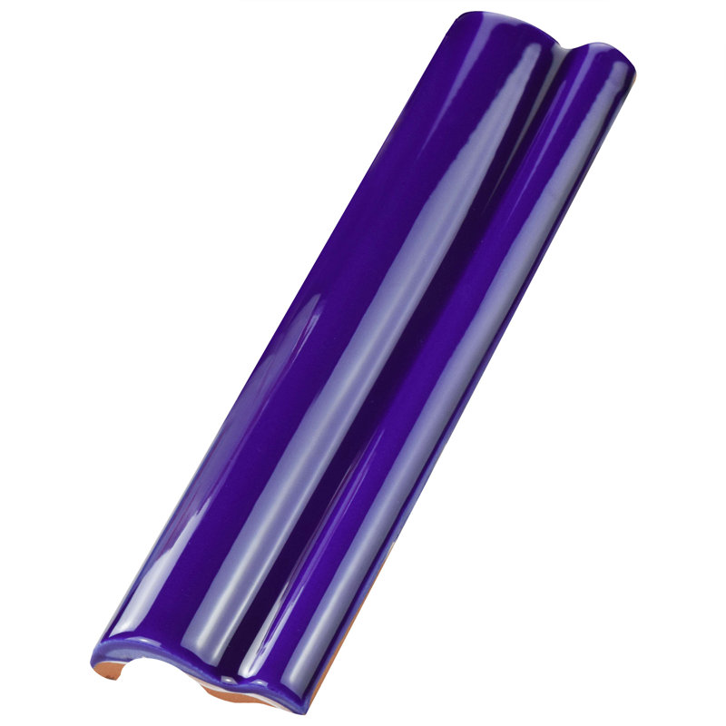 Sevillano 7.9" x 2" Ceramic Chair Rail Tile Trim in Azul Cobalto